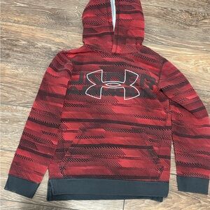 Under Armour Gray and Red Fleece Hoodie